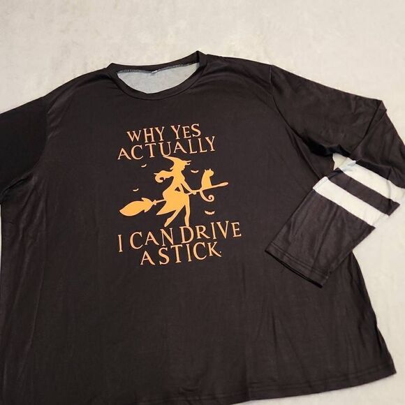 Unbranded NWOT Women's Long Sleeve Crew Neck Top with Graphics Size 4XL - Picture 1 of 8